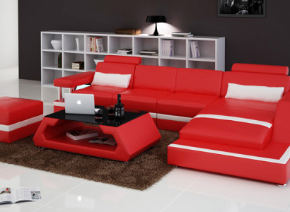 Leather Sofa Couch Living landscape Modern Corner Decor Corner sofa Design Suite