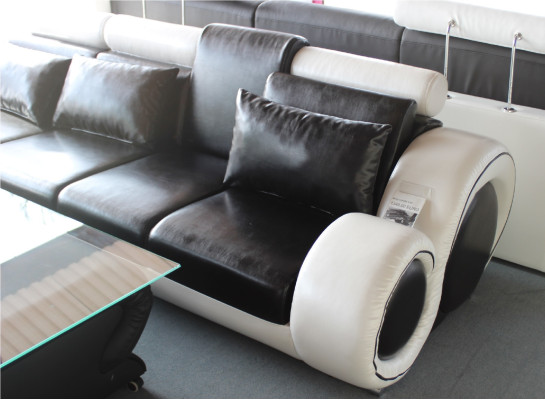 Elegant designer corner sofa Berlin II leather sofa corner sofa sofa couch