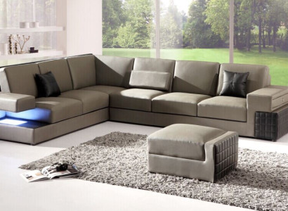 Modern Corner sofa Couch Upholstery Seat Leather Design Sofa Suite Living landscape