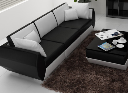 Leather sofa couch sofa set 3+3 seater suite design modern sofa set USB new