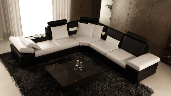 Living room sofa leather sofa seating set modern multifunction s couch USB