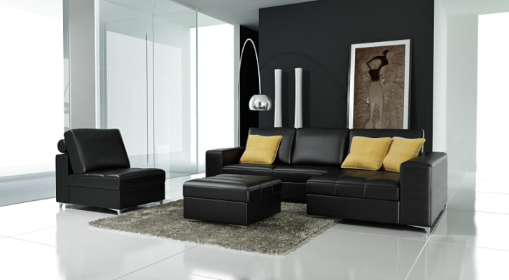 Leather sofa sofa couch USB living landscape corner sofa suite design modern new K5005