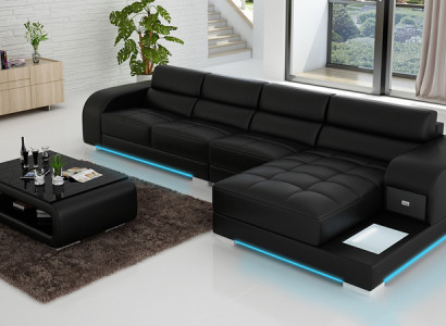 Stylish Design The Black L-Shaped Sofa for Sophistication and Comfort