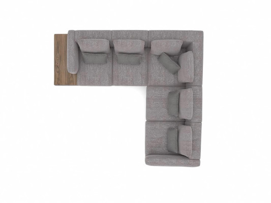 Sofa Couch L-shape Designer Gray Corner sofa Textile Luxury Living room Furnishings