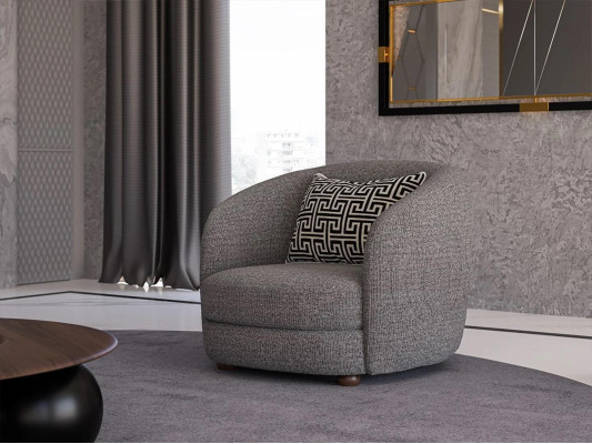 Gray Armchair Designer Seat Furniture Upholstered furniture Living room new Seat Furnishings