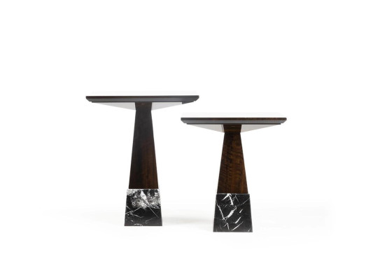 Brown 2x side table Living room Set Complete Coffee table Coffee table