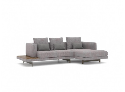 Living room Suite Corner sofa L-shape Gray Sofa Couch Designer Upholstered furniture
