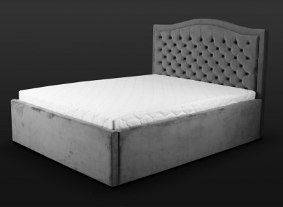 Gray Chesterfield Bed Classic s Bedroom Furniture Design Elegant Fabric