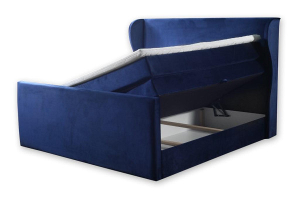 Designer double bed in a modern style with minimalism elements