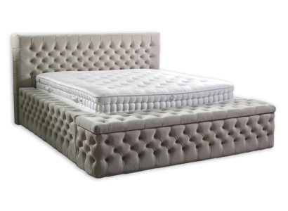 Chesterfield Double Hotel Beds Sleep Room Leather Modern Bed Upholstery