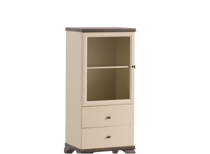 Glass Wardrobe Living room Cabinets Sideboard Beige Display case Furniture Wood