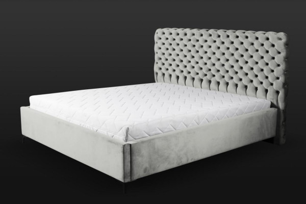 Gray Chesterfield Bed Classic s Bedroom Furniture Design Elegant Fabric