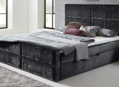Boxspring Bed Leather Bed 200x200cm Hotel Double bed Luxury Beds Modern new