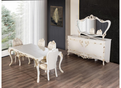 Dining room Set Table + 4 Chairs Dining room chair Sets Tables Group Suite 5 pcs.