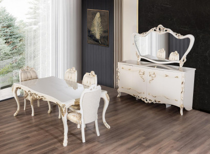Dining room Set Table + 4 Chairs Dining room chair Sets Tables Group Suite 5 pcs.