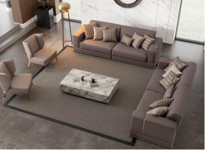 Italian Style Furniture Big Sofa Couch 4 Seater Living room Luxury Furniture
