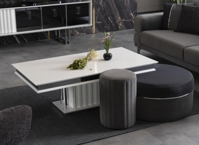 Luxury White Coffee table Wood Coffee tables Table design Tables Furniture Wood