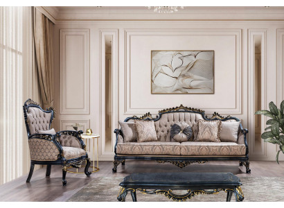 Chesterfield Sofa set 3+1 Seater Set Design Sofa Upholstery Couches Luxury new