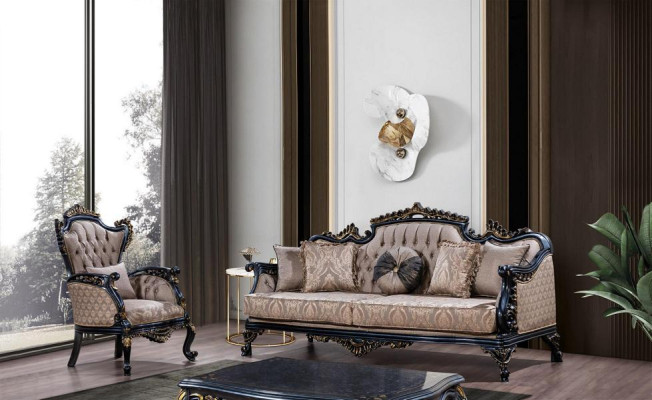 Sofa 3 Seater Chesterfield Three Seater Sofas Luxury Living room Baroque Style Couch
