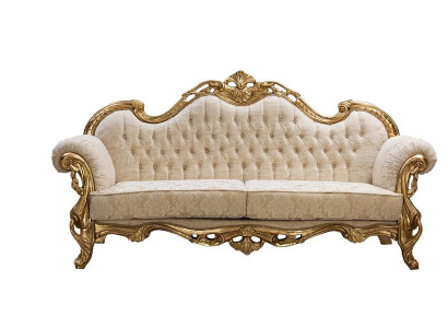 Sofa 3 Seat Fabric Three Seater Sofas Luxury Living room Chesterfield Baroque