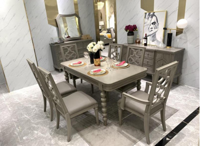 Suite Wood Furniture Sets Dining set Dining room Suite 6x Chair Set Chairs new