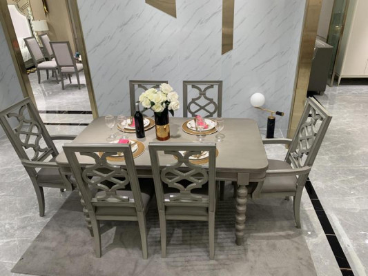 Suite Wood Furniture Sets Dining set Dining room Suite 6x Chair Set Chairs new