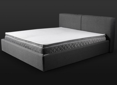 Gray Double bed Upholstery Beds bed base Design Elegant Fabric Bed