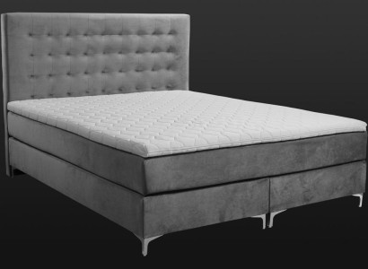 Gray Double bed Classic s Bedroom furniture Design Elegant Fabric new