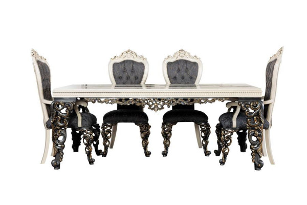 Luxury Dining room set Group 6 Chairs Dining table Sideboard Dining room Set 9 pieces.