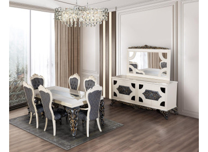 Dining table Dining set Classic r Table Dining room Set 7tlg Set Chair 6x Chairs new