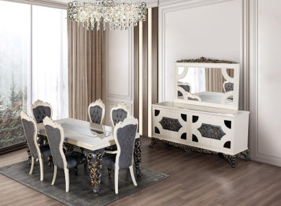 Dining table Dining set Classic r Table Dining room Set 7tlg Set Chair 6x Chairs new
