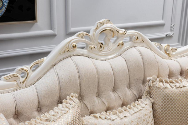 Sofa 3 Seater Fabric Three Seater Sofas Luxury Living room Baroque Style Couch Baroque