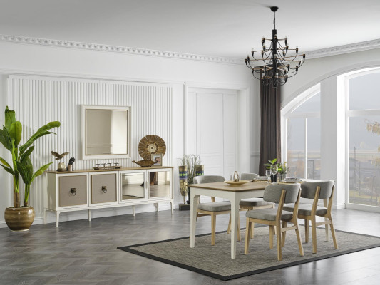 Chair Dining room Armchair Chairs Wood Beige Single Seater Modern Armchair