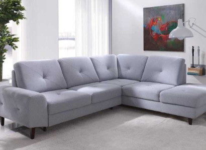 Corner sofa Living landscape Fabric Textile Sofa Corner sofa Couch Corner Upholstery Suite