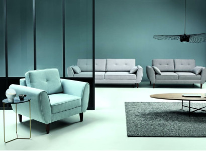 Design Sofa 2 Seater Furniture Upholstery Textile Sofas Couchs Living landscape new