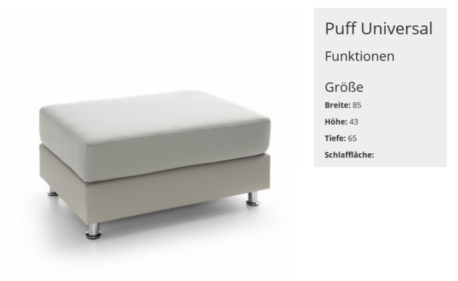 XXL Club Footstool Club Lounge Stool Leather Textile Ottoman Designer Pufa