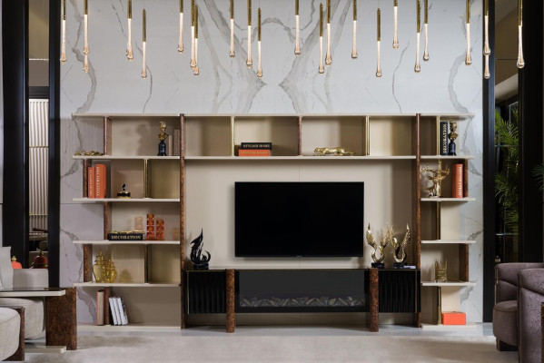 Wall units tv wall wood modern style shelf living room furniture wardrobe TV cabinet stand