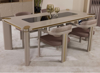 Dining room Set 4x Chairs Dining table Set Dining room Designer Wood Chairs Suite new