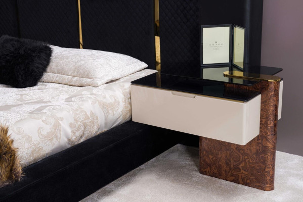 Modern Bedroom Set Bed 2x Bedside tables Design Furniture 3 pcs