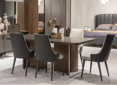 Dining room set luxury 6x chairs dining table dining set suite armchairs modern