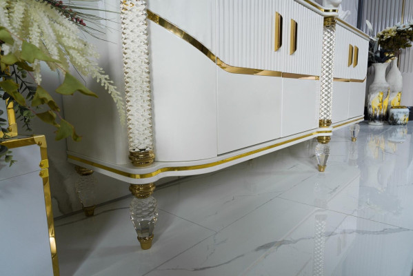 Sideboard Wardrobe High Gloss Furniture Wood Luxury Chest of drawers Sideboard with Mirror Luxury