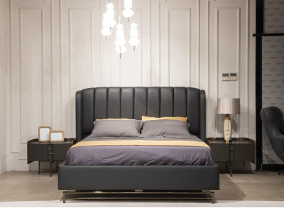 Modern Bedroom Set Bed + 2x Bedside tables Design Furniture 3 pcs EU