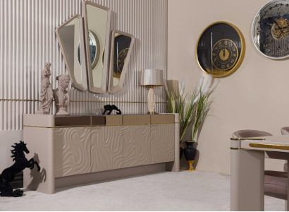 Sideboard Sideboard Luxury Suite Chest of drawers Wood Chests of drawers Modern 225cm