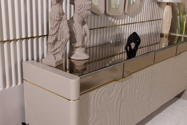 Sideboard Sideboard Luxury Suite Chest of drawers Wood Chests of drawers Modern 225cm