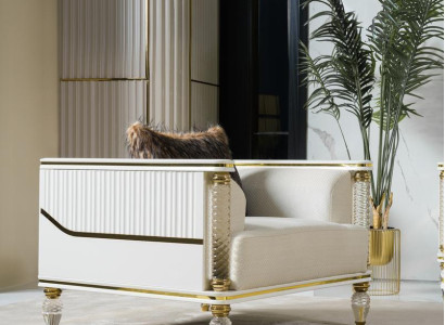 Design Suite Luxury Armchair Relax Textile White Armchair Relax Armchair Modern luxury