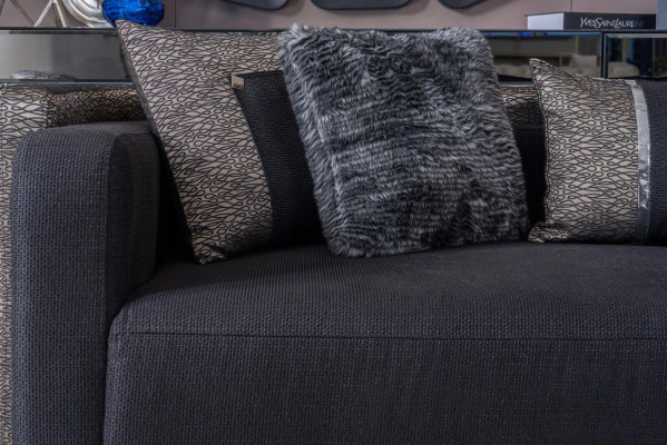 Sofa set 3+3+1 Seater Living room Set Complete Textile Sofa Armchair Wood new