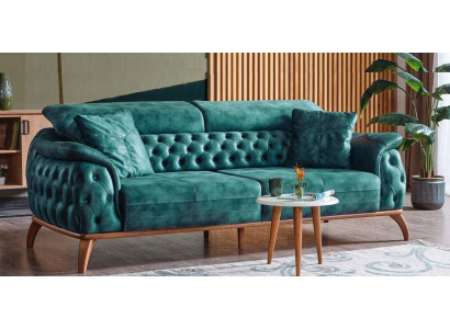 Luxury Chesterfield 3 Seater Designer Sofa Couch Upholstery Couches Textile new