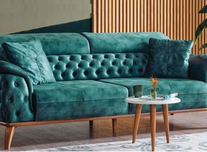 Luxury Chesterfield 3 Seater Designer Sofa Couch Upholstery Couches Textile new
