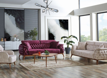Sofa set 3+3+1 Seater Chesterfield Modern Style Suite Set 3pcs. Relax sofa
