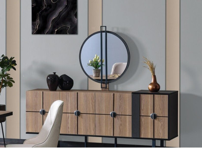 Sideboard Sideboard with Mirror Luxury Suite Chest of drawers Wood Chests of drawers 193cm